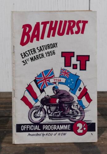 PROGRAMME: An original official programme for the 1956 "Bathurst TT" motorcycle race held at Mt Panorama, Bathurst