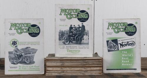MOTOR CYCLE: Fifty issues of Motor Cycle Magazine from 1947 Vol 75/77, ranging from No. 1936-1985