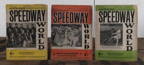 SPEEDWAY WORLD: Three issues of 'AUSTRALIAN SPEEDWAY WORLD' from 1950 and 1951.