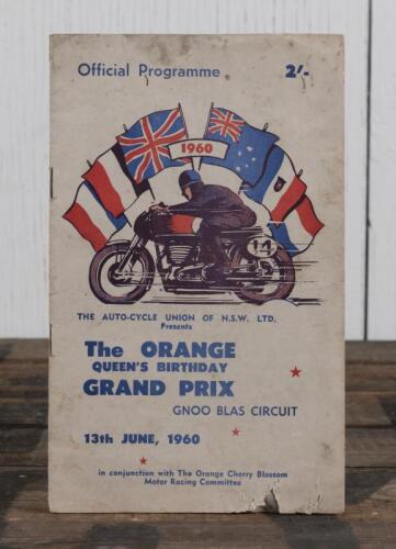 PROGRAMME: An original official programme for the 1960 "Orange Grand Prix" motorcycle race held at the Gnoo Blas Circuit