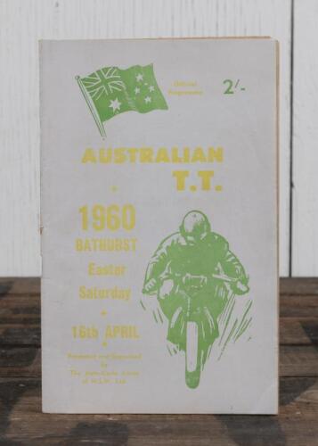 PROGRAMME: An original official programme for the 1960 "Australian TT" motorcycle race held at Mt Panorama, Bathurst