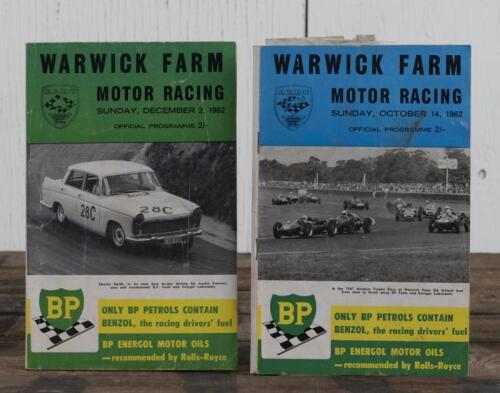 PROGRAMMES: Two original programmes for Warwick Farm Motor Racing Circuit, October and December 1962