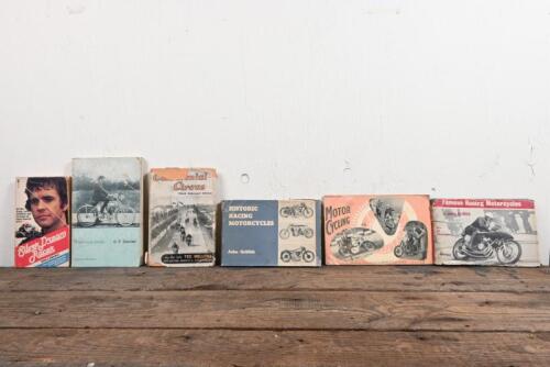 MOTORCYCLING: A collection of books detailing motorcycling and motorcycle racing.