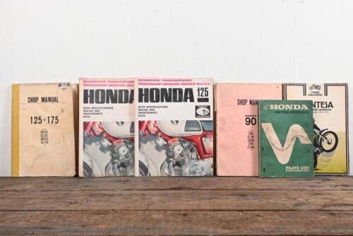 HONDA: Six Honda Manuals and Parts List, Honda 90 and Honda 125/175 Shop Manuals.