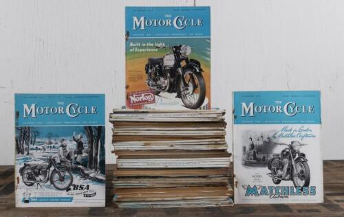 MOTOR CYCLE: Fifty-three issues of Motor Cycle Magazine from 1953 Vol 90/91, ranging from No. 2595-2647