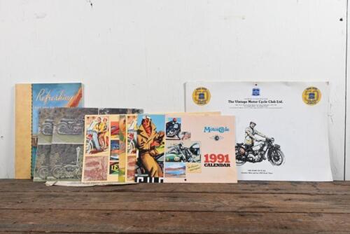 CALENDARS: A collection of calendars from various years, GOLDEN FLEECE, 'Motor Cycle' calendars.