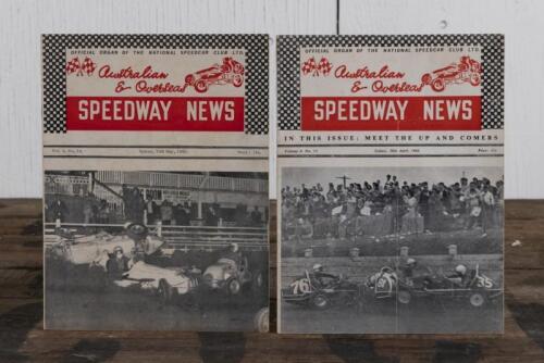 SPEEDWAY NEWS: Two issues from 1966 of 'Australian & Overseas SPEEDWAY NEWS', Volume 4, No.13 and Volume 4, No.14.