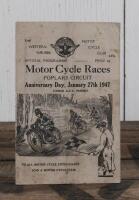 POPLARS CIRCUIT: A January 1947 'Motor Cycle Races POPLARS CIRCUIT' Official Programme, as prepared by THE WESTERN SUBURBS MOTOR CYCLE CLUB LTD.