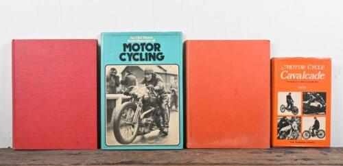 MOTOR CYCLING: Four hardcover books detailing motor cycling and motor cycles.