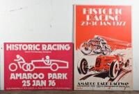 AMAROO PARK: Two 1970s posters for "Historic Racing" at Amaroo Park Raceway, 1976 and 1977, both laid down on heavy gauge card stock, largest 72 x 49cm