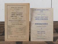 WHYNSTANES: Two 1940's WHYNSTANES Miniature Motor Cycle Tourist Trophy Official Programmes, both from King's Birthday, one June 1947, other June 1948, as promoted by the Fairfield Motor Cycle Club.