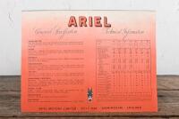 ARIEL: A '1955 ARIEL - The Modern Motorcycle' foldout product brochure. - 2