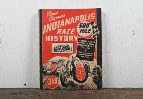 INDIANAPOLIS: A 1946 edition of Floyd Clymer's 'INDIANAPOLIS RACE HISTORY', softcover, 320 pages.
