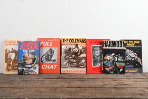 MOTORBIKE RIDERS: A collection of books detailing the racing careers of various motorcycle riders, Barry Sheene, Mike Hailwood books.
