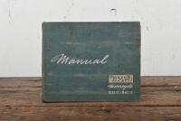 B.M.W: A 1952 BMW Motorcycle R51/3, R67/2 Manual, hardcover with 88 pages; page body loose from spine.