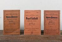 ROYAL ENFIELD: Three 1940's/1950's Royal Enfield MODEL G and MODEL J O.H.V. Spare Parts booklets.