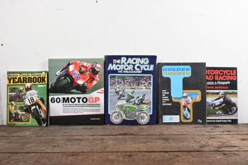 MOTOR CYCLE RACING: A collection of hardcover motorcycle racing books