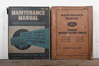 CANADIAN MILITARY: Two original 1943 issues of 'MAINTENANCE MANUAL - CANADIAN MILITARY PATTERN VEHICLES' (MB-F1 & MB-C2), as issued by General Motors Products of Canada, Limited, multi-sectional.