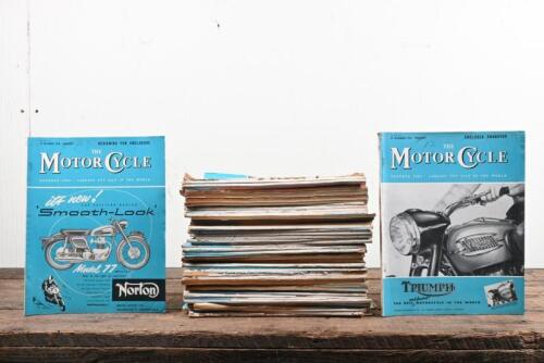 MOTOR CYCLE: Fifty issues of Motor Cycle Magazine from 1956 Vol 96/97, ranging from No. 2752-2802