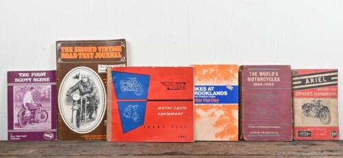 BRITISH MOTORCYCLES: Five publications covering British motorcycles including a 1961 'motor cycle equipment' TRADE LIST.