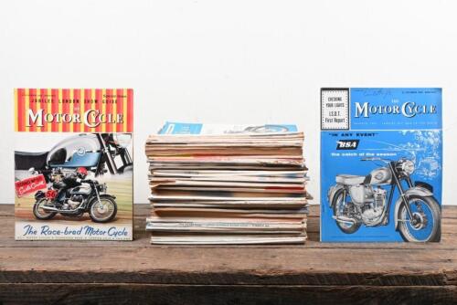 MOTOR CYCLE: Fifty-two issues of Motor Cycle Magazine from 1960 Vol 104/105, ranging from No. 2952-3003