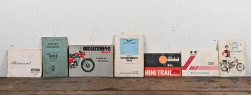 OWNER'S MANUAL: Six Owner's Manual's for various motorcycles including 'BSA DRIVER'S HANDBOOK', 1971 'MOTO GUZZI NUOVO FALCON 500', and GEMINI BOSS 80cc MINI TRAIL manuals; and others.