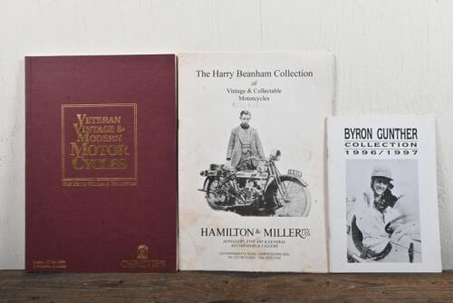 AUCTION CATALOGUES: Three 1990s motorcycle auction catalogues including 'VETERAN VINTAGE & MODERN MOTOR CYCLES - THE KEITH WILLIAMS COLLECTION' catalogue.