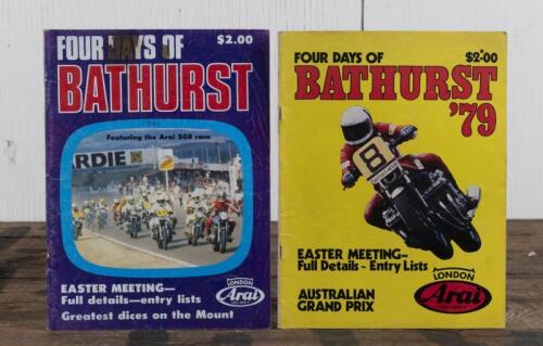 BATHURST: Two BATHURST GRAND PRIX Official Programmes from 1979 and 1980.