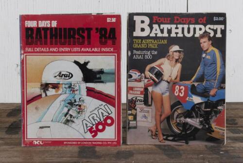 BATHURST: Two Official Bathurst Grand Prix Official Programmes from 1983 and 1984.