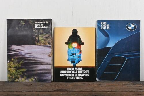 B.M.W: Three 1980s B.M.W sales brochures including a German issued model range brochure kit.