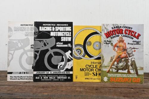 MOTORCYCLE SHOW: Four 1970's Motor Cycle Show guides.