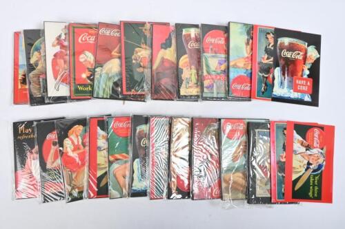COCA-COLA: A quantity of block mounted re-printed Coca-Cola advertisements