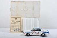 VALIANT: A Trax 1:24 scale Chrysler Valiant Charger (TRL5C) as raced by Leo Geoghegan and Peter Brown at Bathurst 1971. Numbered '0093'. CoA signed by Leo Geoghegan