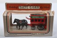 HORSE & CART: A collection of Lledo&nbsp;'DAYS GONE' 1:43 scale horse & cart models. Each with different liveries including 'Bushells',&nbsp;'CELTIC DAIRIES', 'LIPTON'S TEAS' - 5