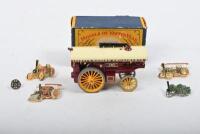 MODELS OF YESTERYEAR: A LESNEY MODELS OF YESTERYEAR No 9 THE FOWLER BIG LION SHOWMAN&nbsp;ENGINE in dark maroon. Steam powered vehicle pin badges