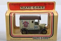 FORD: Four 1:43 scale Lledo 'DAYS GONE'&nbsp;Ford Model A delivery van's in various liveries. 'Lindt', 'Rose & Crown Fine Ales & Stout', 'OVALTINE' liveries - 5