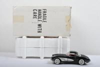CORVETTE: A Franklin Mint 1:24 scale 1958 Chevrolet Corvette (B11TG76). Convertible in black - 2