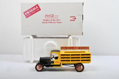 FORD: A  The Danbury Mint 1:24 scale replica of the 1927 Ford Coca-Cola Delivery Truck. Spare set of Coca-Cola bottle cases