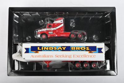 KENWORTH: A TRUX 1:64 scale KENWORTH T600 in 'LINDSAY BROTHERS' livery (TX4B)