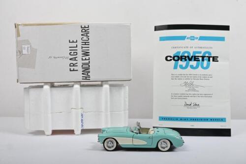 CORVETTE: A Franklin Mint 1:24 scale 1956&nbsp;Chevrolet Corvette (B11TC55)