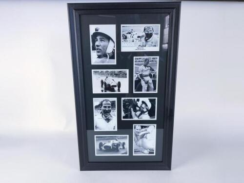 STIRLING MOSS: A signed and framed collage of Stirling Moss
