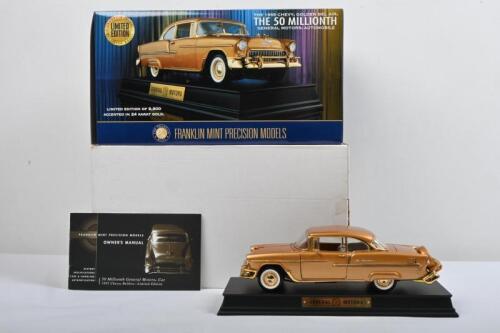 CHEVROLET: A Limited Edition Franklin Mint 1:24 scale 1955&nbsp;Chevrolet Golden Bel Air (B11YV01). Metallic Gold. Limited Edition numbered '5306'/9900
