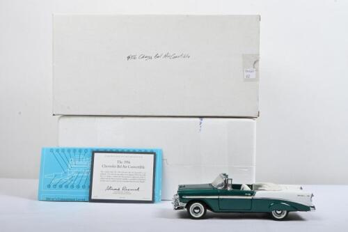 CHEVROLET: A Franklin Mint 1:24 scale 1956&nbsp;Chevrolet Bel Air Convertible&nbsp;(B11UL60). Sea Green