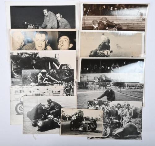 VINCENT: A collection of black and white pictures concerned with Vincent. Picture of Jack Prime with Johnny Penn at the Fergus Anderson Record attempt, Kingston South Australia