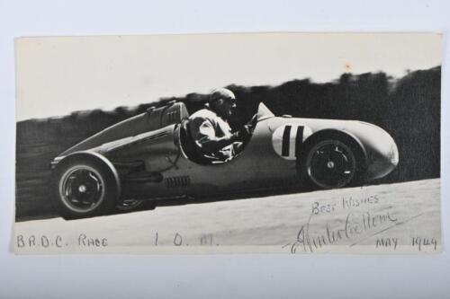 WINTERBOTTOM: An original LOUIS KLEMANTASKI&nbsp;black and white picture of the Cooper MkIII-Vincent HRD&nbsp;of Eric Winterbottom. Eric Winterbottom signature