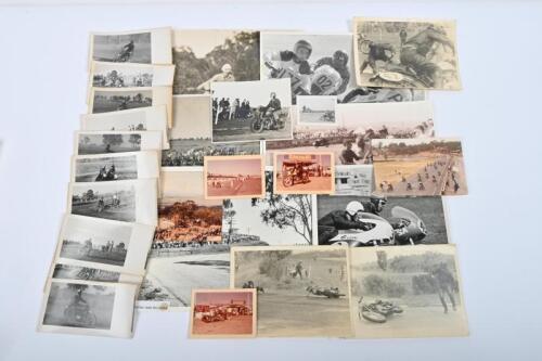 MOTORCYCLE RACING: A quantity of pictures related to motor cycle racing from various eras. Woomera Motor Cycle Club events, Amaroo Park, Bathurst, Blacktown, Mt.Druitt images