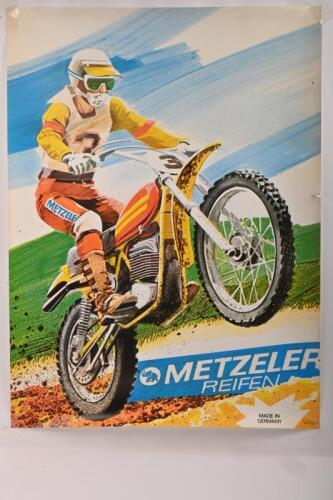METZELER: A advertising poster for Metzeler tyres, made in Germany, printed on thick paper stock, 97 x 72cm