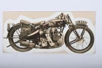 MOTOR CYCLES: A group of publicity&nbsp;photographs of various early&nbsp;motor cycling scenes. Harry Noad with B.S.A & 'WHIFFLING CLARA' Supercharged Velocette pictures - 8