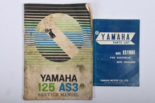 YAMAHA: Two Yamaha booklets, comprising a Yamaha model XS1100E parts&nbsp;list and a Yamaha 125 AS3 Service manual