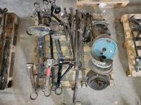 TRAPEZOID: Three Trapezoids, one rear cross member (Number 8553), two rear axle tubes (No 7281), two engine tubes, two rear axles, two rear brake prop shafts, one front brake prop shaft and compensator, rear crossmember, drive shaft, steering drag link tr - 3